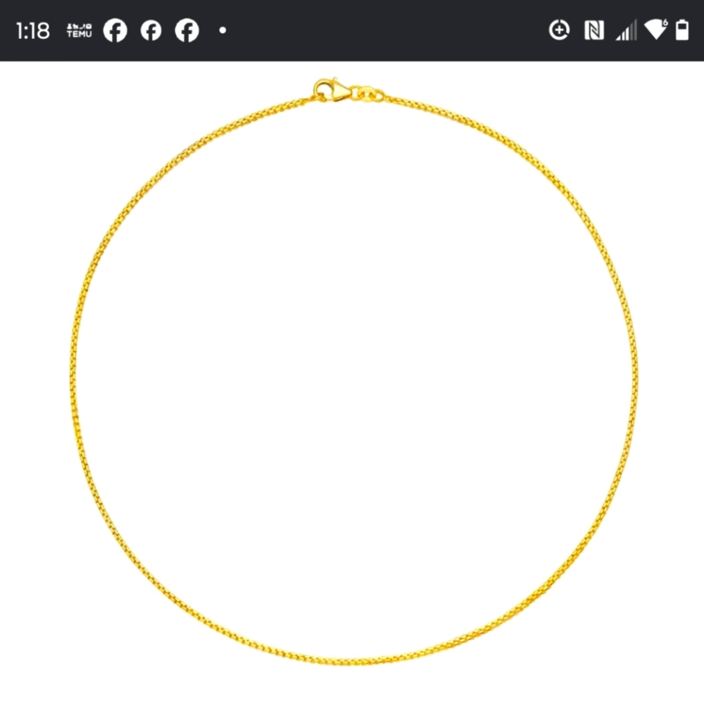 18 inch 14 ct gold necklace